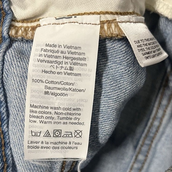 Madewell Rigid Denim A-Line Mini Skirt Size 27 US 4 Pockets Cotton Frayed Hem - Picture 9 of 12